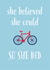 cyclist Typographic Just because Card 30963 created by Rudi & Co.