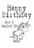 unicorn magical Birthday Card 31177 created by Silly Sentiments