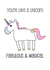 Pinata unicorn card created by Doodle Dot Design Co
