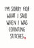 crochet knitting Sorry Card 9148 created by Savage Scribbles