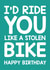 bike cyclist Birthday Card 8520 created by Thirty Mussels