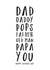 Dad Typographic Father's Day Card 31314 created by Russet and Gray