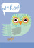 congratulations card, wahoo, owl, cute and funny created by Kali Stileman