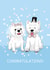 Westie Dog Wedding - cute congratulations card created by Tessa Cheung