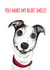 Valentine's Smiling Greyhound Dog Card created by sarahcoxartwork