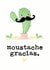 Cute Cactus Pun Thank You Card - Cactus - Moustache - Moustache Gracias created by Mrs Best Paper Co.