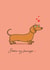 Cheeky Dachshund Pun Anniversary Card / Valentines Day Card - Stroke My Sausage created by Cardinky