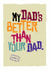 dad funny Father's Day Card 31860 created by Wordplay Design