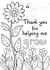Thank you for helping me grow colour in card created by Hazel Fisher Creations