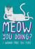cat pun Anniversary Card 29970 created by Katie Ruby Illustration