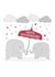 Cute Elephant Raining Hearts Anniversary Card - Umbrella - Elephants - Happy Anniversary created by Wink Design - Michelle Roberts