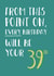 Classic 40th Birthday Card - Every Birthday Will Be Your 39th - Typography created by Wink Design - Michelle Roberts