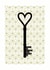 Silhouette key with heart - new home card - Home is where the heart is created by Wordplay Design