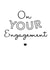 On your engagement - Simple typography card created by Jodie Gaul & Co
