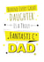 Loving Birthday or Father's Day Card - Behind Every Great Daughter Is A Truly Fantastic Dad created by Yeti Design