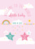 Welcome to the world little lady, new baby girl card born in 2025 created by Rulu