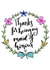 Thanks for being my maid of honour - floral wreath thank you card created by Little Fox Creative