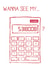 Cheeky Retro Casio Calculator Anniversary Card / Valentines Day Card - Wanna See My Boobies created by Newton and the Apple