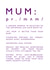 Mum Definition Mothers Day Card 10537 created by Newton and the Apple