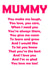 mummy mum Mothers Day Card 9848 created by Designer Poems