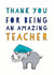 amazing elephant Thank You Card 10742 created by Amanda