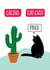 Funny cat pun card created by Jon Hall Design