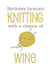 Knitting wine Birthday Card 2632 created by Doodle Dot Design Co