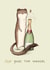 Pop goes the weasel - Cute champagne themed wedding or engagement card created by Sophie Corrigan