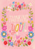 floral lettering Thinking of you Card 1767 created by Jill Howarth