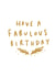 gold lettering Birthday Card 10171 created by Old English Company