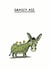 Funny Donkey Pun Thank You Card - Donkey - Grassy Ass created by Cardinky