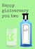 Gin Pun Anniversary Card - Happy Giniversary You Two created by Doodle Dot Design Co