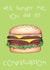burger funny Graduation Card 10987 created by Charlie - Cherry Pie Lane