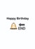 Happy Birthday bell end emoji card created by thelittleone