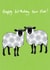 ewe sheep Birthday Card 1863 created by Perkins & Morley