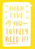 High Five Card created by Joanne Hawker