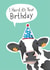 Party cow birthday card created by Pukka Design