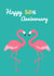 flamingo 50 Anniversary Card 4228 created by Ilka Dickens