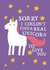 unicorn funny Birthday Card 3682 created by Zoe Brennan