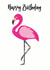 happy flamingo Birthday Card 32948 created by Chameleon and Co