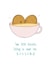 Cheeky poetic foodie love card, with two little biscuits sitting in some tea... created by The Taste Buds