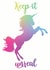 unicorn rainbow Birthday Card 31420 created by CREASHAN