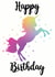 unicorn rainbow Birthday Card 31421 created by CREASHAN
