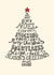 Traditional Christmas Card - Typographic Christmas Tree Card created by Oops a doodle
