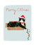 black cat Christmas Card 2240 created by Just like Sophie