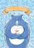 Love & Hugs Blue Bear with Heart created by Kate Chesterton