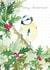 watercolor birds Christmas Card 1997 created by Silvia Betancourt