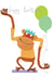 birthday card, happy birthday, monkey, cute and funny created by Kali Stileman