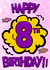 Female 8 Birthday Card 9942 created by Alex Dato