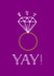 Purple engagement card created by Doodle Dot Design Co